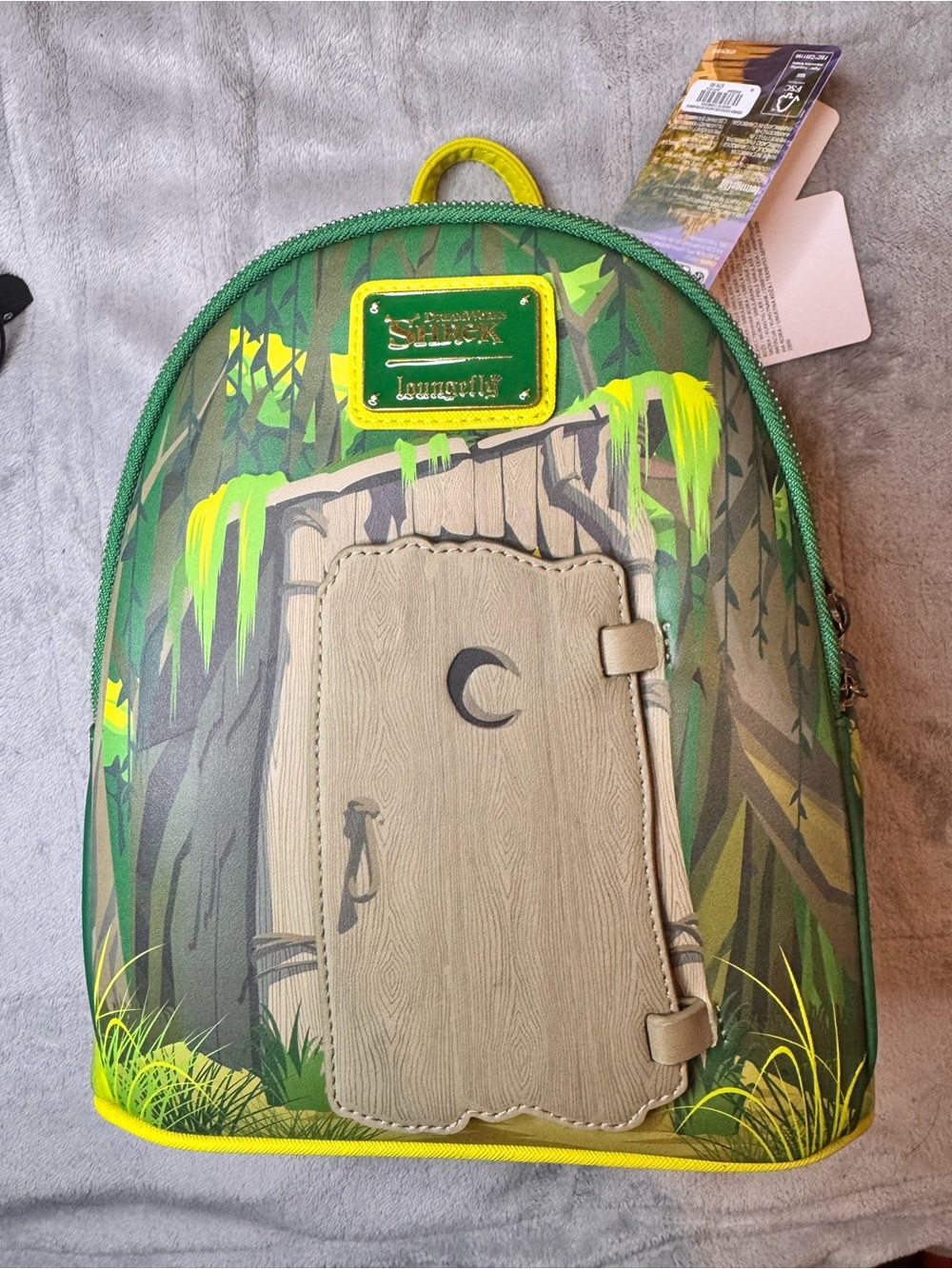 Loungefly Green & Yellow Shrek Swamp Kids Mini Backpack
